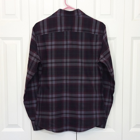 Perry Ellis Soft Brushed Checked Plaid Long Sleeve Flannel Button Shirt Men Sm - Picture 4 of 8